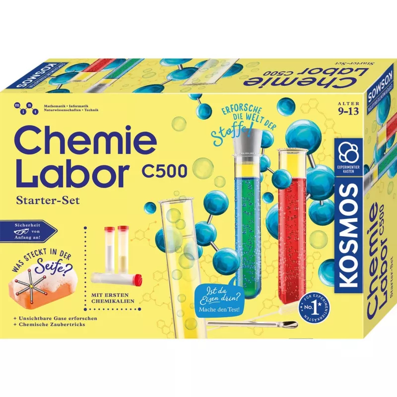 Kosmos Chemie labor C 500, Eksperimentų rinkinys, Chemija, 9 m., Daugiaspalvis