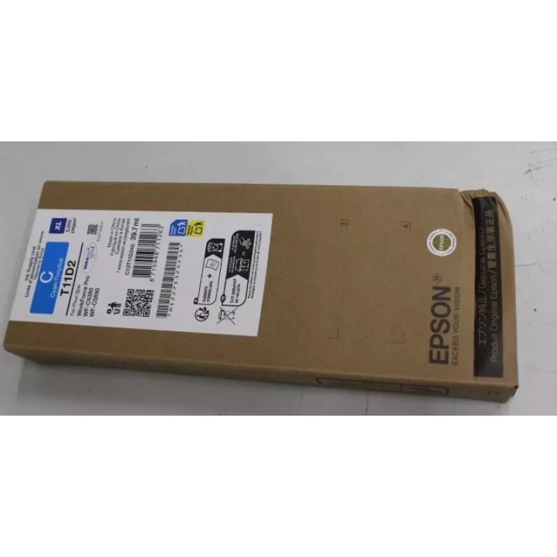 Epson C13T11D240 XL žydras rašalo kasetė — vienos pakuotė, suderinama su WorkForce Pro WF‑C5890DWF / WF‑C5390DW, pažeista pakuotė