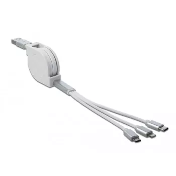 USB laidas DeLOCK 85850 0,98 m USB 2.0 USB A USB C/Micro-USB B/Lightning