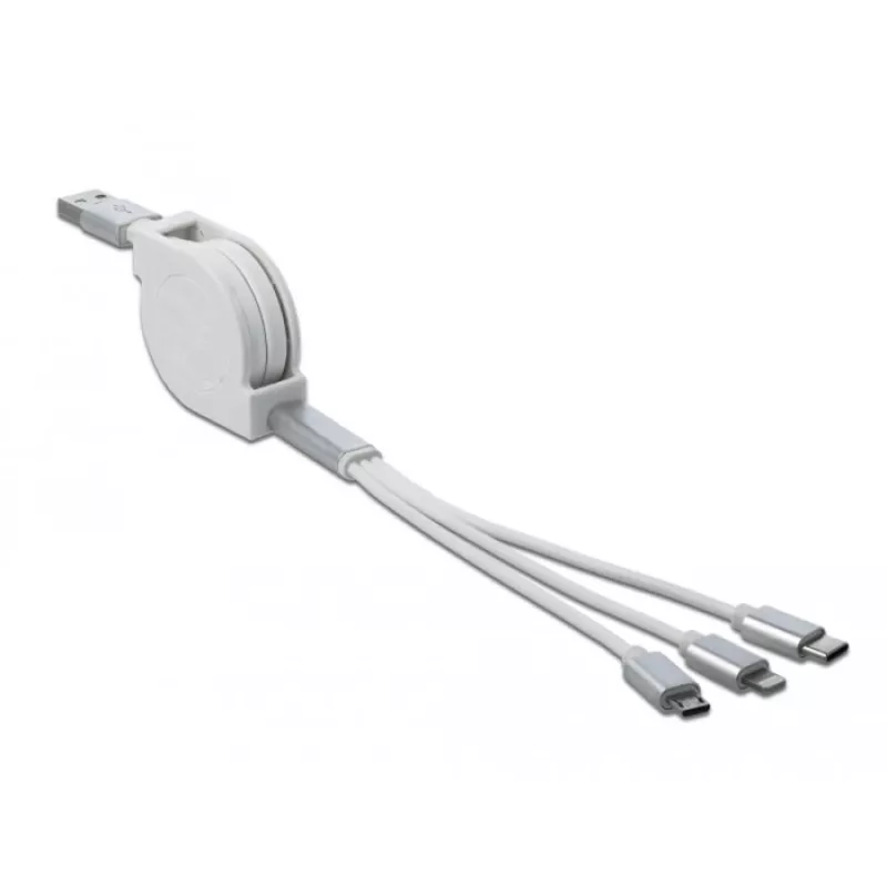 USB laidas DeLOCK 85850 0,98 m USB 2.0 USB A USB C/Micro-USB B/Lightning
