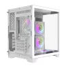 Darflash FT350 kompiuterio korpusas + 5 aRGB ventiliatoriai (baltas)