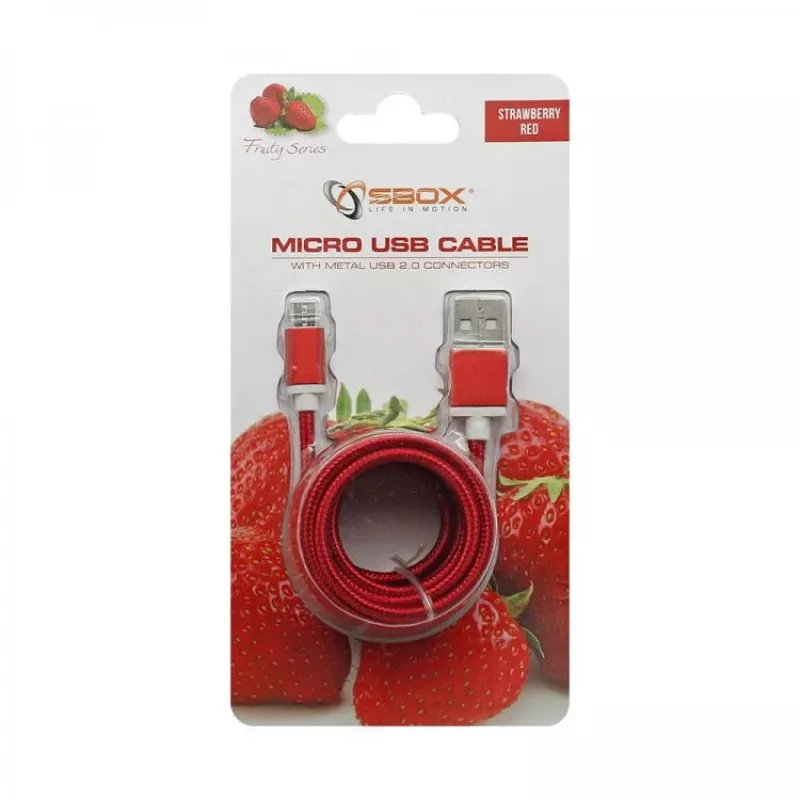 Sbox USB->Micro USB M/M 1.5m USB-10315R raudonas