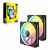 CORSAIR iCUE Link LX140 ARGB 140 mm korpuso ventiliatoriai - 2 vnt. pakuotė, juodi