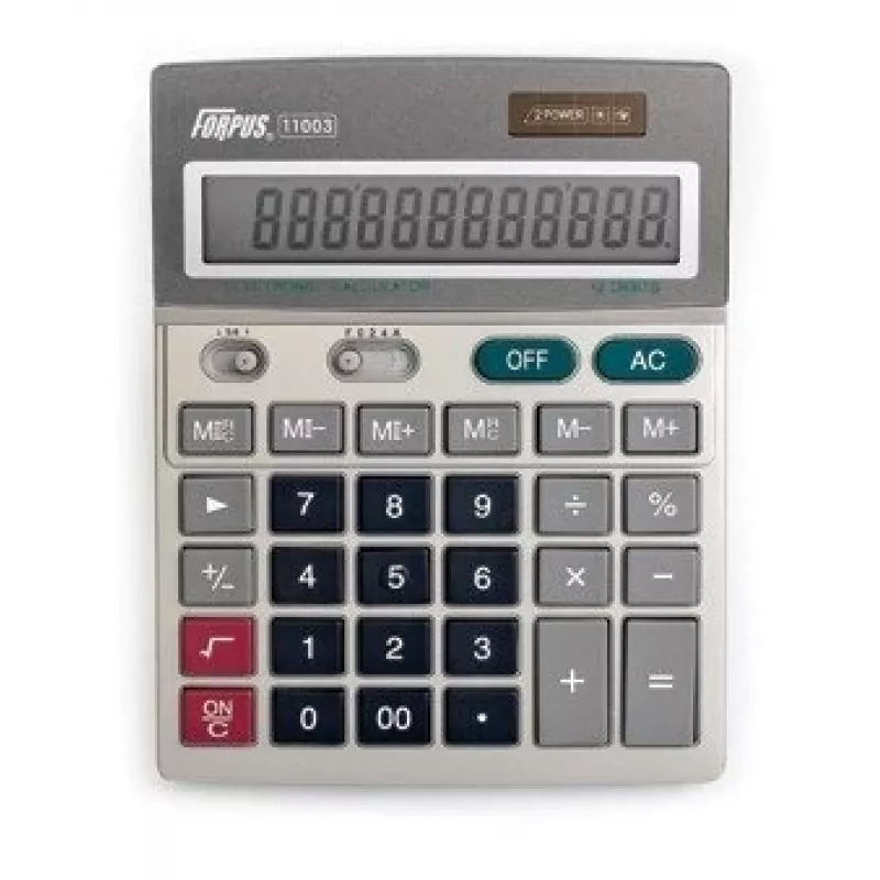 Stalinis skaičiuotuvas Forpus FO11003 Basic Pilka