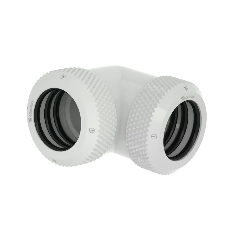 Barrow Multi-Link adapteris 90° 14mm AD kietajam vamzdeliui baltas TWT90KNS-K14