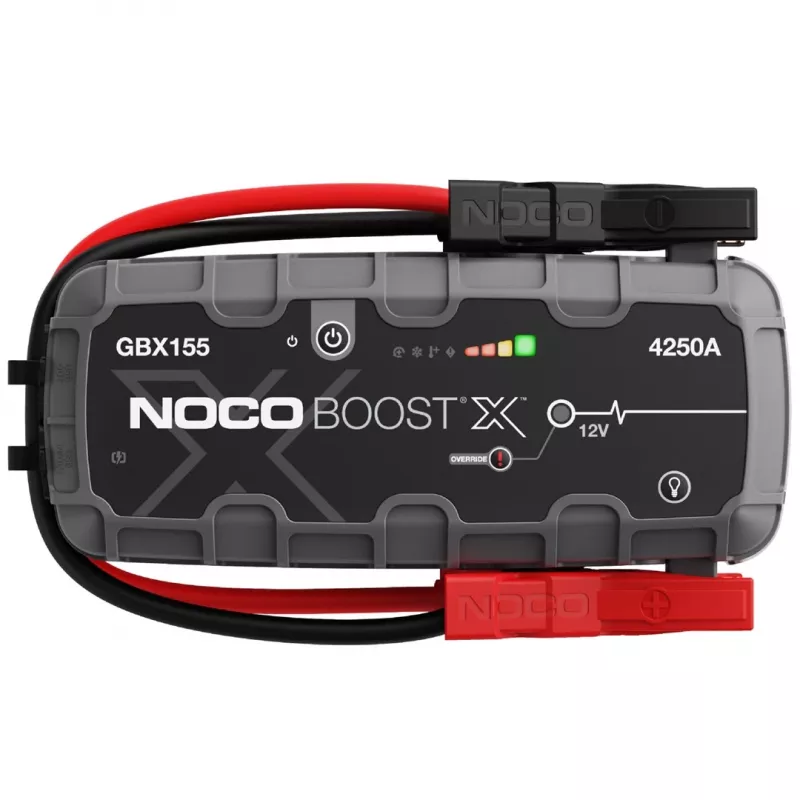Transporto priemonės paleidimo starteris NOCO GBX155, 4250 A išėjimo srovė, 99 Wh Li‑Ion, 60 W įkrovimas, IP65, integruotas 500 lm LED žibintuvėlis