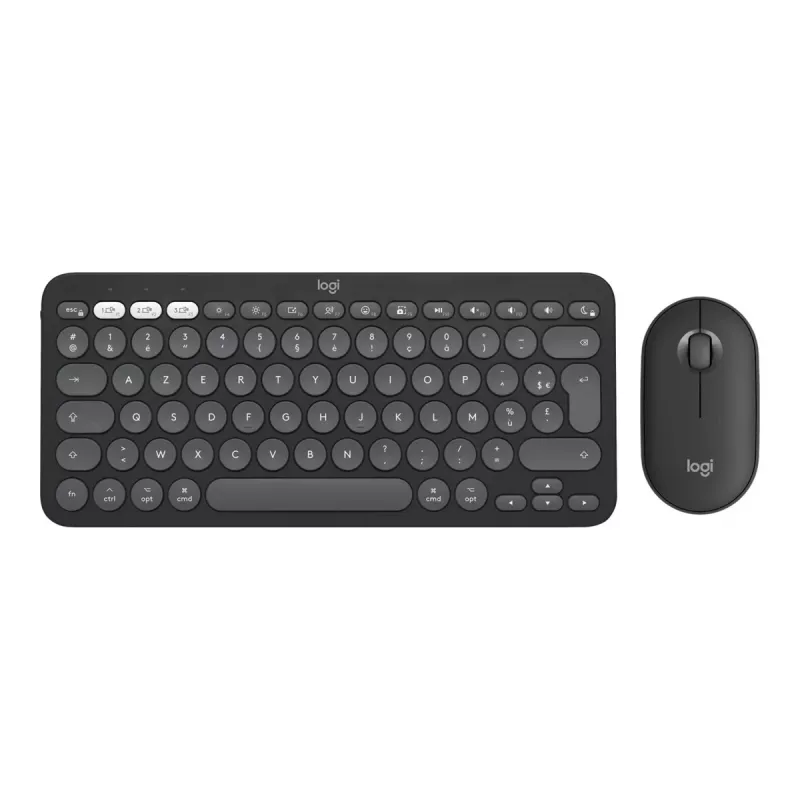Logitech Pebble 2 Combo for Mac belaidė klaviatūra pelė QWERTZ vokiška grafitas