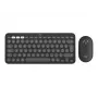 Logitech Pebble 2 Combo for Mac belaidė klaviatūra pelė QWERTZ vokiška grafitas