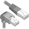 DeLOCK - komutacinis kabelis - RJ-45 (M) nach Downward angled to RJ-45 (M) - 50cm - S/FTP - CAT 6a - Shielded, Halogen-Free - Pilka (85873)
