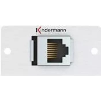 Kindermann Konnect 50 alu - Modulinė priekinė plokštė su užspaudžiamaisiais lizdais - RJ-45