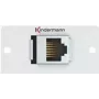 Kindermann Konnect 50 alu - Modulinė priekinė plokštė su užspaudžiamaisiais lizdais - RJ-45