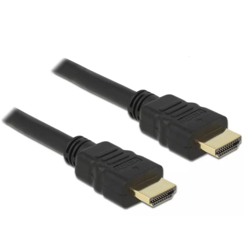 DeLOCK - Vaizdo / garso / tinklo kabelis - HDMI - 28 AWG - HDMI, 19 kontaktų (M) - HDMI, 19 kontaktų (M) - 50 cm - Juoda (84751)