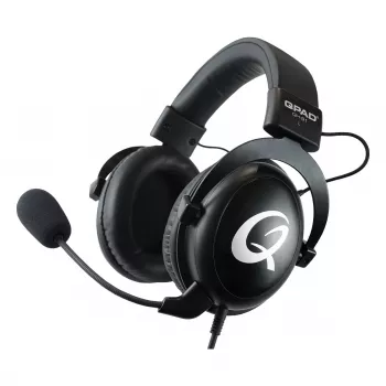 Ausinės QPAD QH-91 laidinės, ant galvos, aplink ausis, 15–25000 Hz, 2 m laidas, juodos