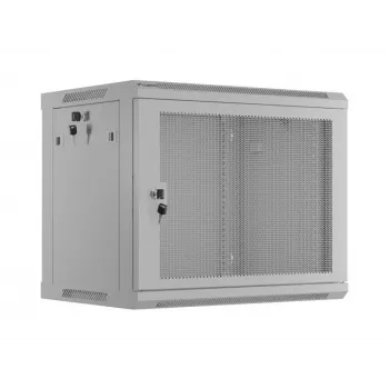 Lanberg WF01-6409-23S 19 9U 600X450 pilka sieninė montavimo spinta, perforuota