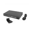 Nevaldomas jungiklis LANBERG RSFE-16P-2C-250 — 18 prievadų Gigabit, 16x PoE+ (30W), 2x SFP, 250W, 1U, metalinis, montuojamas į stelažą