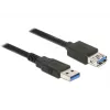 Delock USB3.0 prailginimo laidas - USB prailginimo laidas - USB Type A (V) į USB Type A (F) - USB3.0 - 3,0 m - juoda (85057)