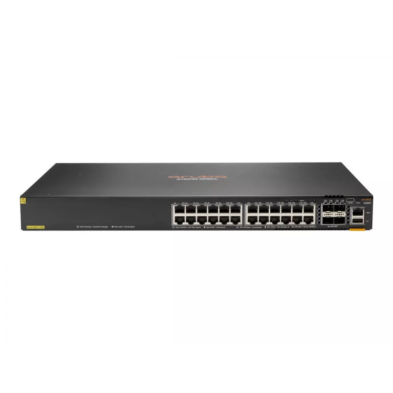 Valdomas komutatorius HPE Aruba Networking CX 6200F 24G PoE 4SFP+ 370W