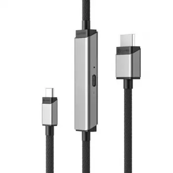 ALOGIC ULCHDPD01-SGR vaizdo kabelio adapteris 1 m USB Type-C HDMI + USB, sidabrinis