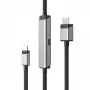 ALOGIC ULCHDPD01-SGR vaizdo kabelio adapteris 1 m USB Type-C HDMI + USB, sidabrinis
