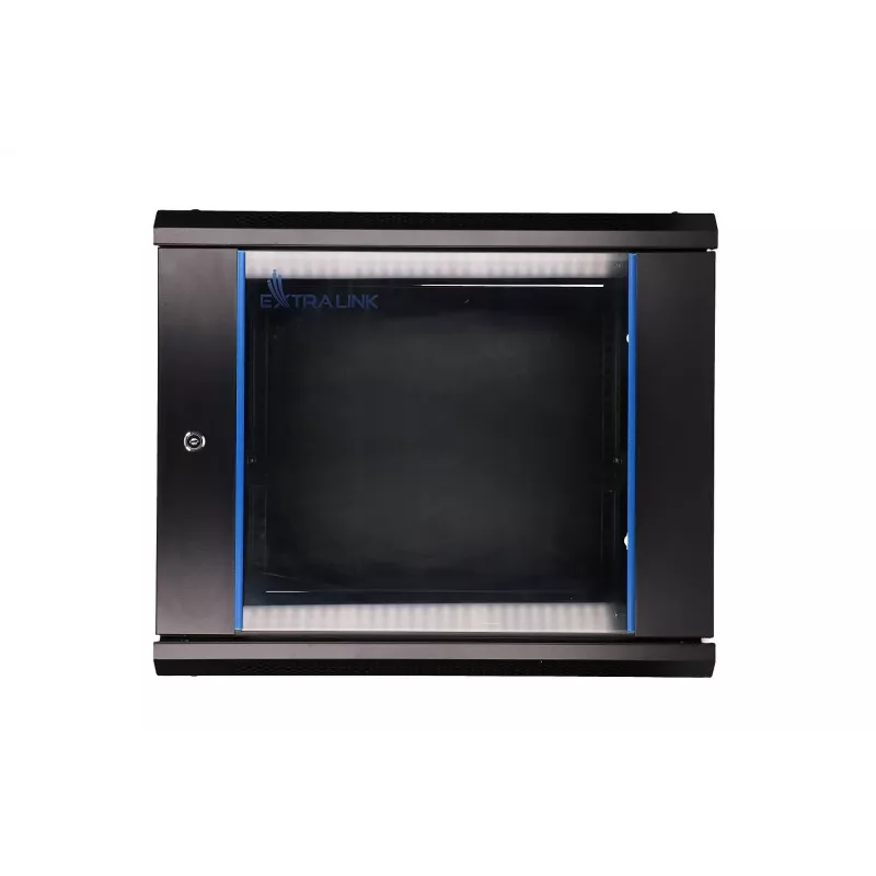 Ant sienos montuojamas stovas Extralink Extralink Rackmount cabinet 9U 600x450 Juoda
