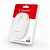 Belaidė pelė GEMBIRD MUSW-4B-01-W, abiem rankoms tinkama, optinė 1600 DPI, 4 mygtukai, RF belaidė, balta