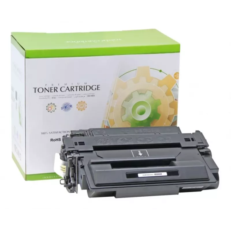 Toner Suderinama Static-Control Hewlett-Packard CE255X 12500 puslapių Juoda