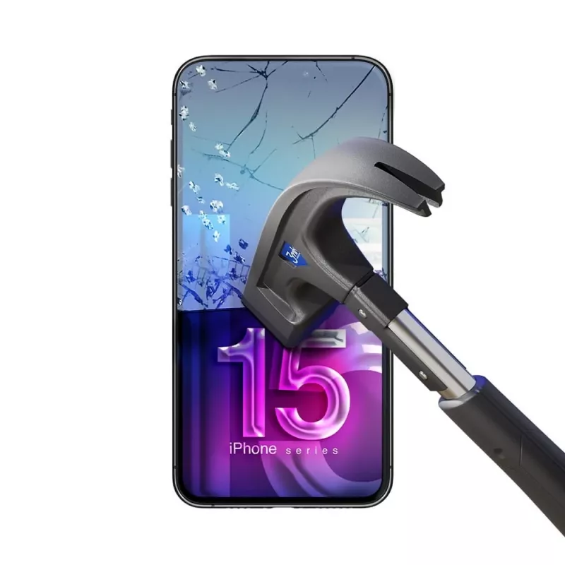 Grūdinta lanksti ekrano apsauga 3MK FlexibleGlass Pro, skirta Apple iPhone 15 – skaidri, atspari įbrėžimams