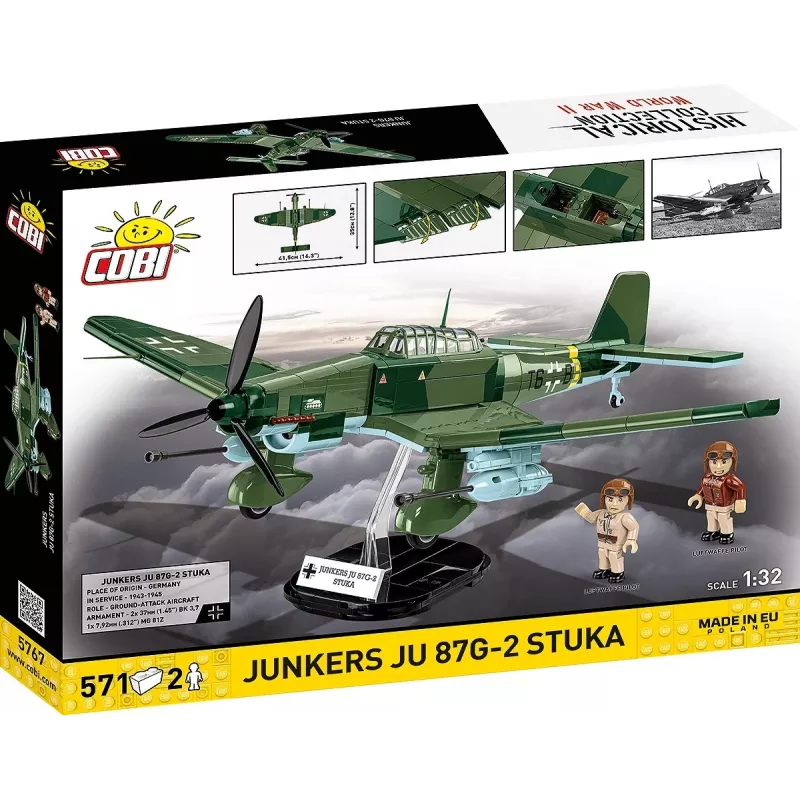 Statybinis rinkinys Cobi Blocks Junkers JU 87G-2 Stuka 571 vnt. modelio rinkinys