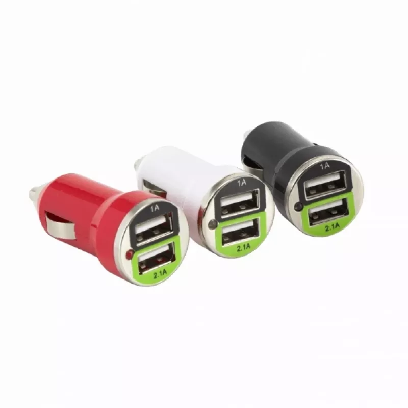 Sbox CC-221B dvigubas USB automobilinis įkroviklis CC-221B gervuogių juodas