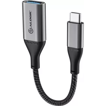 Alogic Super Ultra - USB adapteris - 24 kontaktų USB-C (V) į USB Type A (M) - USB 3.1 Gen 1 - 15 cm - kosminė pilka (ULCAA-SGR)