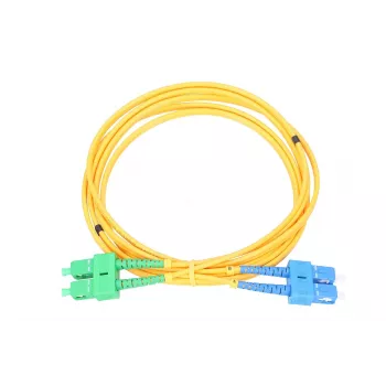 Patchcord Extralink SC/UPC - SC/APC, vienmodis dvipusis G.652D, PVC 3 mm, 2 m