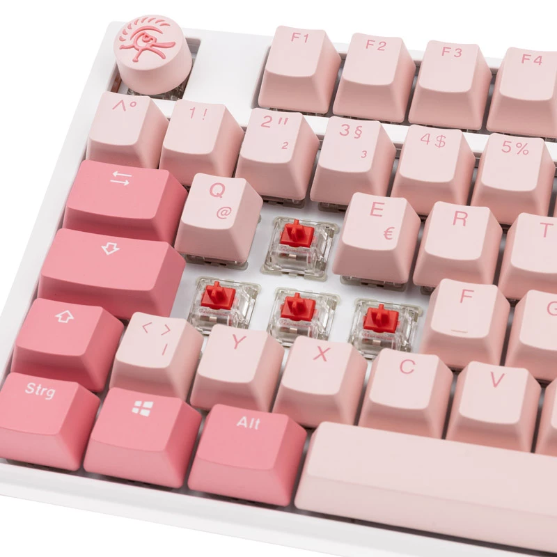 Ducky One 3 TKL žaidimų klaviatūra USB QWERTZ vokiška, rožinė