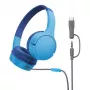 Ant ausies dedamos ausinės Belkin SoundForm Mini laidinės 3,5 mm USB-C mėlynos