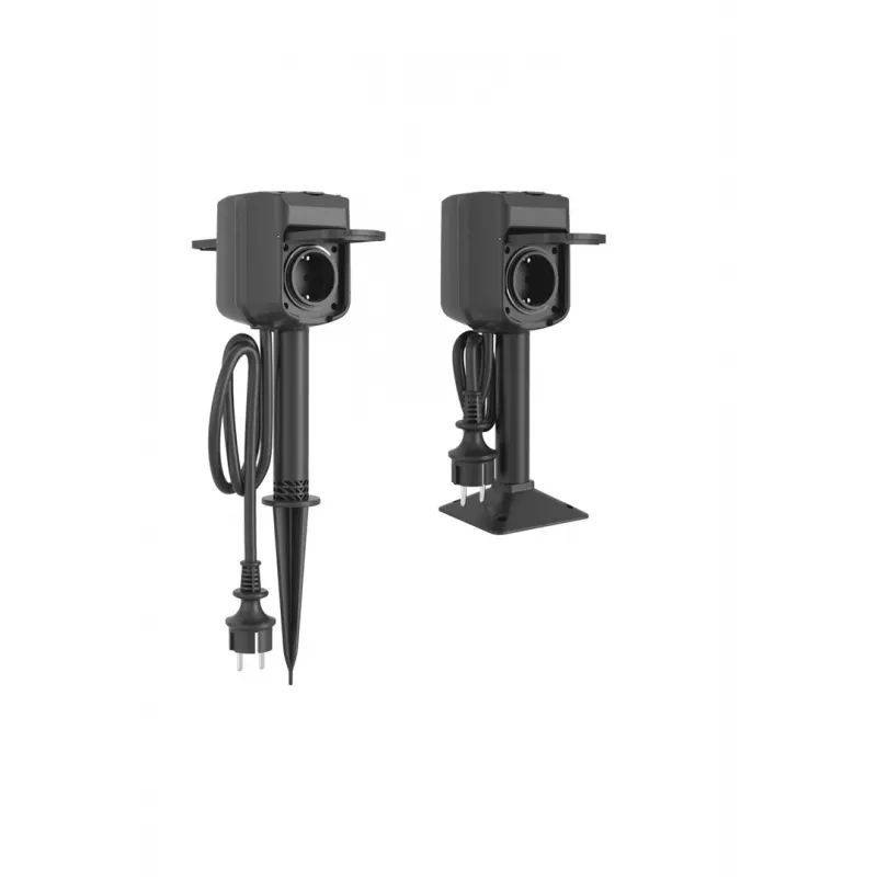 Kištukinis lizdas F tipas WOOX R6079 juodas 230V 16A IP44