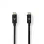 Nedis 1m USB-C 4.0 Gen 3x2, 240W, 8K@60Hz, 40Gbps | nikeliuotas | 1,00 m | Apvalus | PVC | Juoda | Dėžutė (CCGB66040BK10)