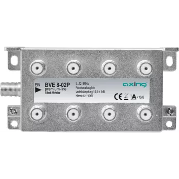 Axing BVE 8-02P - Kabelių skirstytuvas - 5 - 1218 MHz - Pilka - A - 14,5 dB - F (BVE802P)