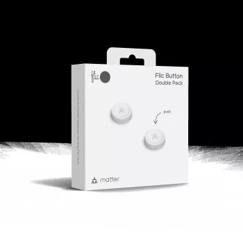 Belaidžių išmaniųjų valdymo mygtukų rinkinys Flic Double Pack R-BW-02 — 2 programuojami Bluetooth mygtukai