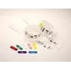 Zebra spaustukai, skirti naudoti su QuickClip apyrankėmis, raudoni