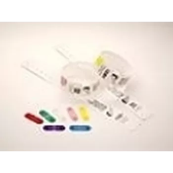 Zebra spaustukai, skirti naudoti su QuickClip apyrankėmis, raudoni