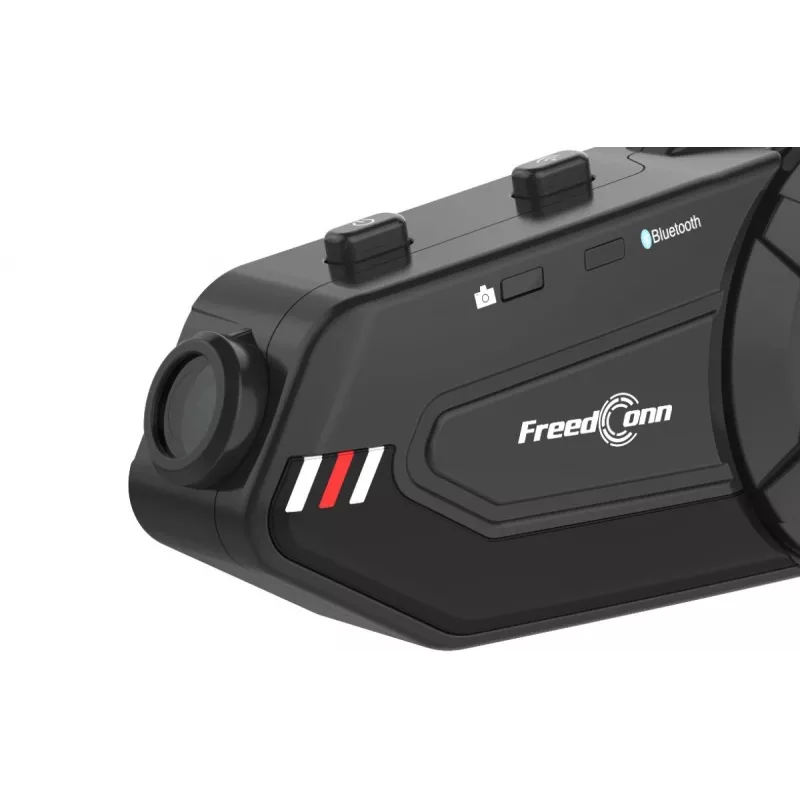 Ausinės FreedConn R1 PLUS E motociklininkų Bluetooth domofonas, Bluetooth 5.0+EDR, veikimo nuotolis 1000 m, IP65, FM, 1080p vaizdo įrašas, 30 h pokalbių laikas