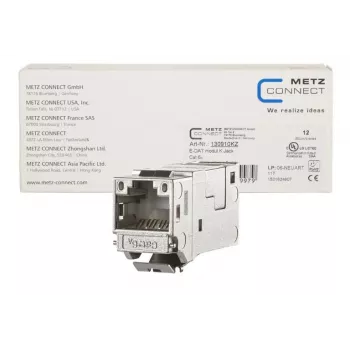 RJ45 jungtis METZ CONNECT 130910KZ Sidabrinė Moteriška 12 vnt.