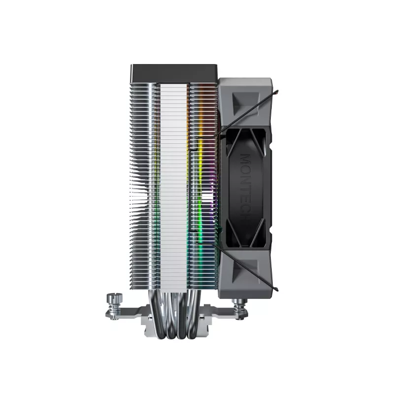 Oro aušintuvas Montech NX400 ARGB, 120 mm ventiliatorius, FDB, 800–1950 RPM, TDP 270 W, juoda