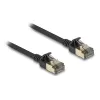 Tinklo kabelis DeLOCK RJ45 Cat.8.1 F/FTP plonas Pro 5 m juodas