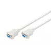 Assmann Zero-Modem jungiamasis kabelis. D-Sub9 F/F. 3,0 m. užsegami gaubtai. smėlio sp. (AK-610100-030-E)