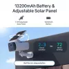 Safemo SC1 SolarCam, 4K UHD vaizdo įrašas, 8× priartinimas, 132° vaizdas, naktinis matymas, „Wi-Fi“ 2,4 GHz, 1,5 W saulės, balta