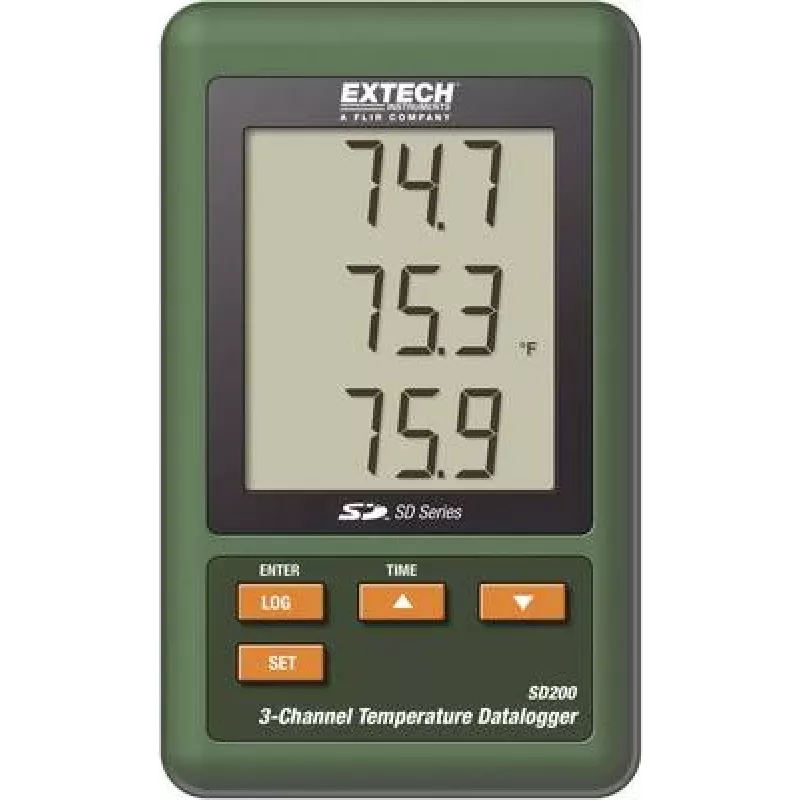 EXTECH SD200 temperatūros duomenų kaupiklis, duomenų registratorius -100 iki +1300 °C (SD200)