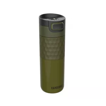 Termo puodelis Kambukka Etna Grip 500 ml, nerūdijantis plienas, vakuuminis, atsparus išsiliejimui, žalias, 7,1 cm skersmuo