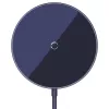 Belaidis įkroviklis Baseus Simple Mini3 15W USB-C, violetinis — kompaktiškas Qi įkrovimo pagrindas