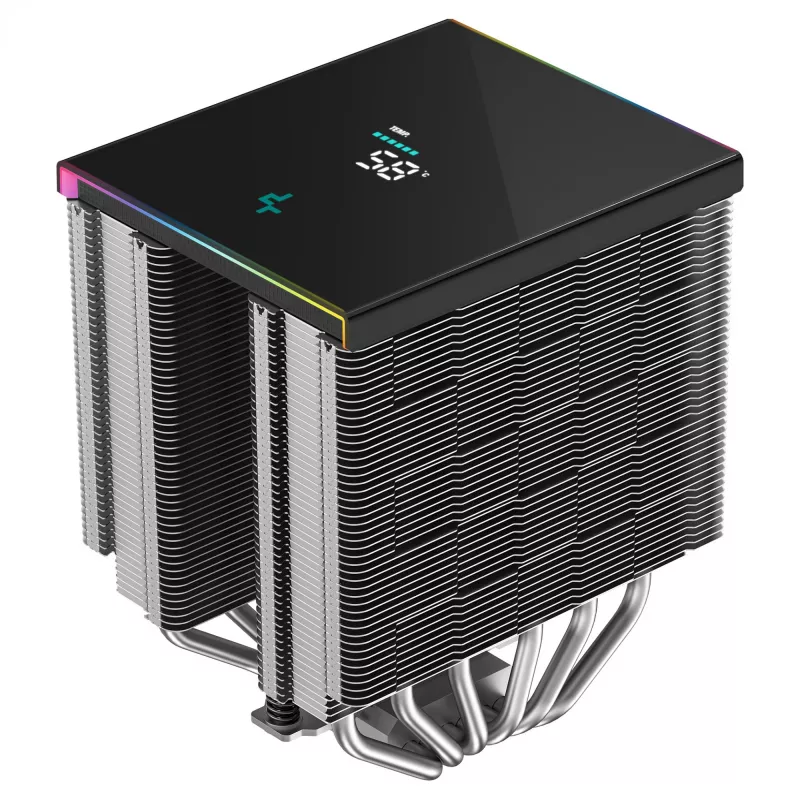 CPU oro aušintuvas DeepCool AK620 Digital SE, dviejų bokštų, 6x Ø6 mm šilumos vamzdžiai, 2x 120 mm PWM ventiliatoriai, RGB, aukštis 161 mm