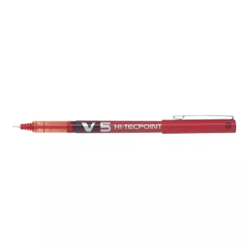 Pilot V5 HiTec raudoni 0,5 mm raudono rašalo rašikliai 12 vnt.